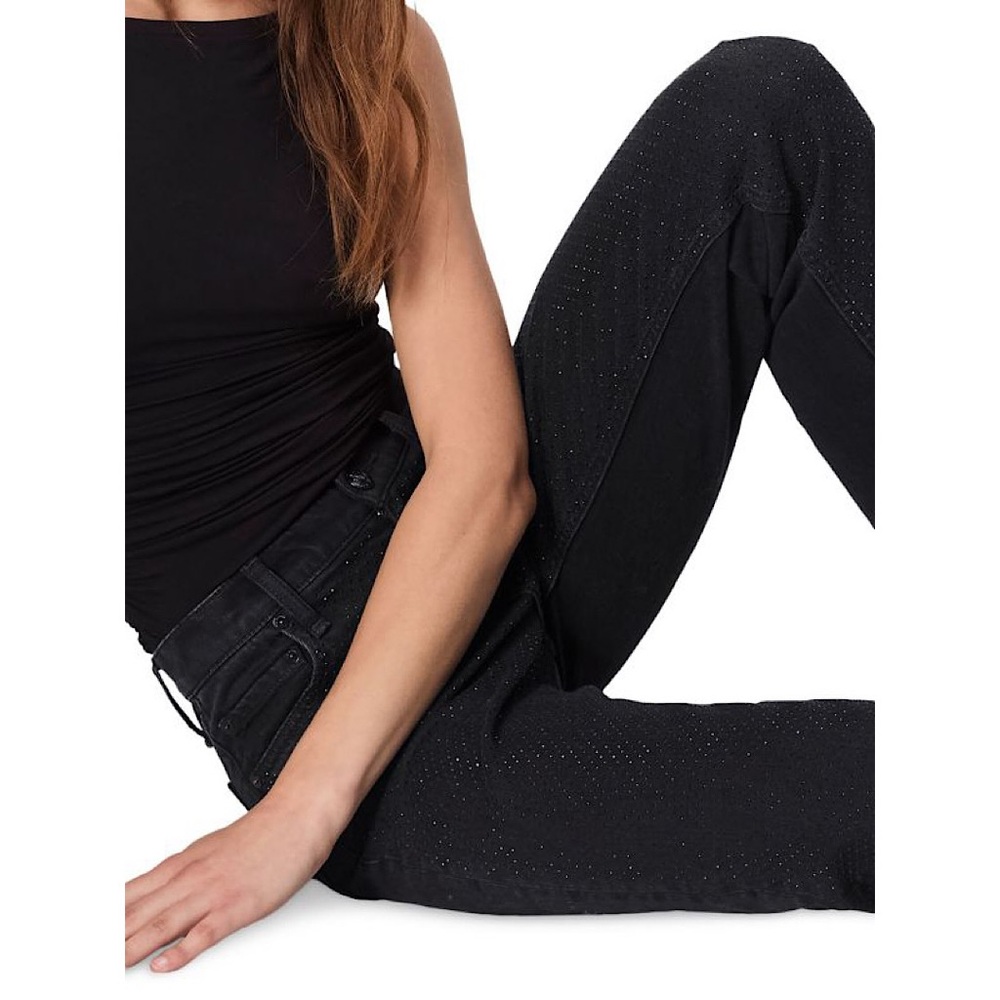 Rag & Bone Harlow Jewel Mid-Rise Ankle‎ Jeans Black 25 - Picture 6 of 11